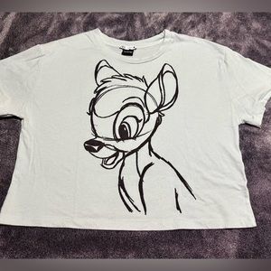 Zara X Disney Bambi short sleeve crop top